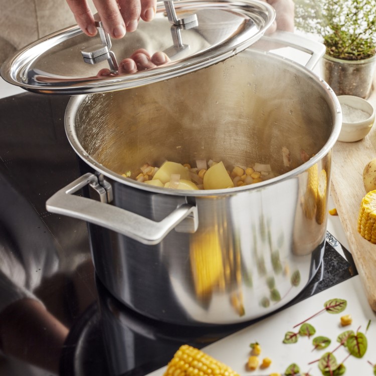 Demeyere Industry 5 Soeppan 8L Dichte Rand