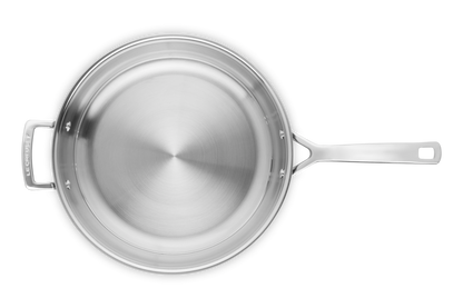 3-ply Stainless Steel Uncoated Frying Pan with Helper Handle