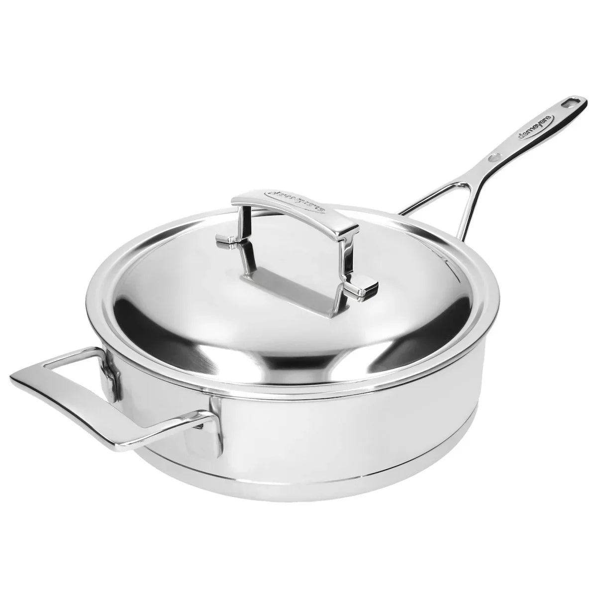 Demeyere Silver 7 Hapjespan / Sauteerpan dubbelwandig deksel