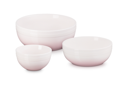 Stoneware Coupe Set of 3 Serving Bowls