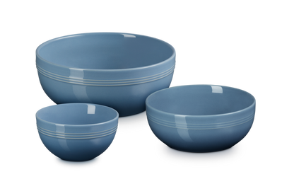 Stoneware Coupe Set of 3 Serving Bowls
