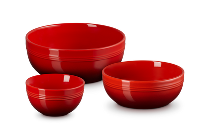 Stoneware Coupe Set of 3 Serving Bowls