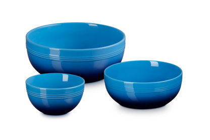 Stoneware Coupe Set of 3 Serving Bowls