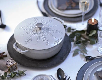 Staub Braadpan Snowflake White 24cm - 3.6L