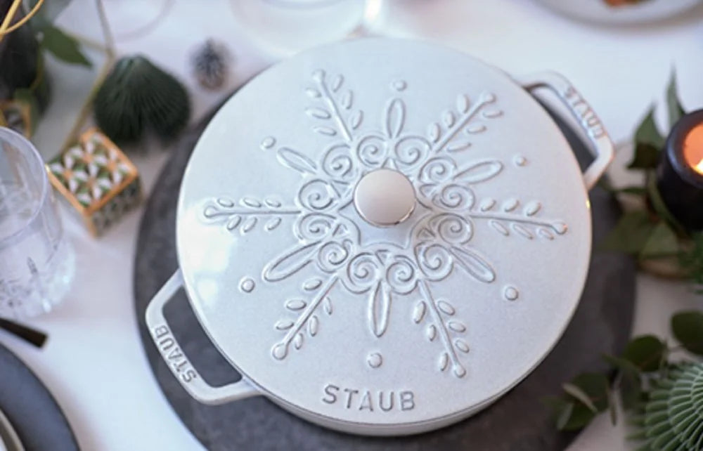 Staub Braadpan Snowflake White 24cm - 3.6L
