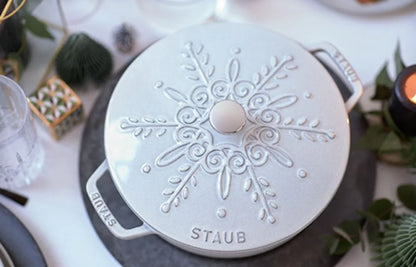 Staub Braadpan Snowflake White 24cm - 3.6L