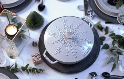 Staub Braadpan Snowflake White 24cm - 3.6L