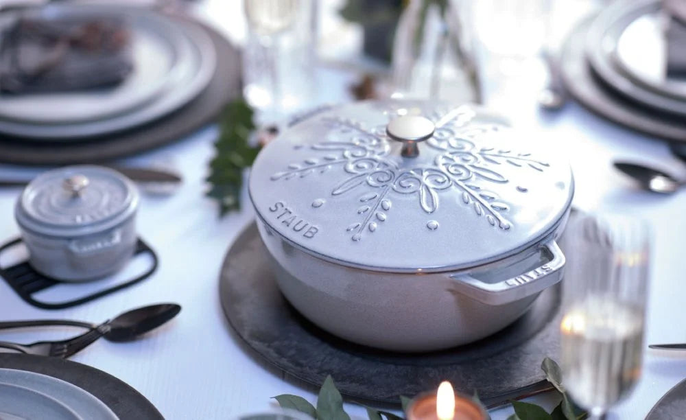 Staub Braadpan Snowflake White 24cm - 3.6L