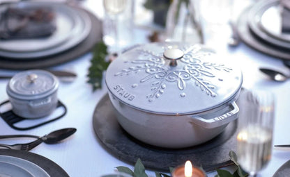Staub Braadpan Snowflake White 24cm - 3.6L